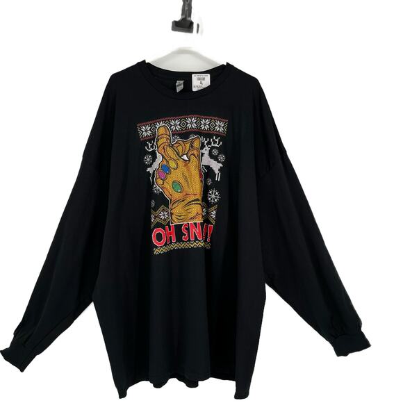 Gildan Oh Snap T-shirt in Black/Multi Size 5-X-Large - Picture 1 of 6